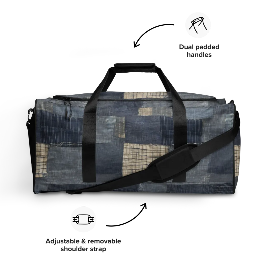 Blue Wabi-sabi on Duffle Bag — Front