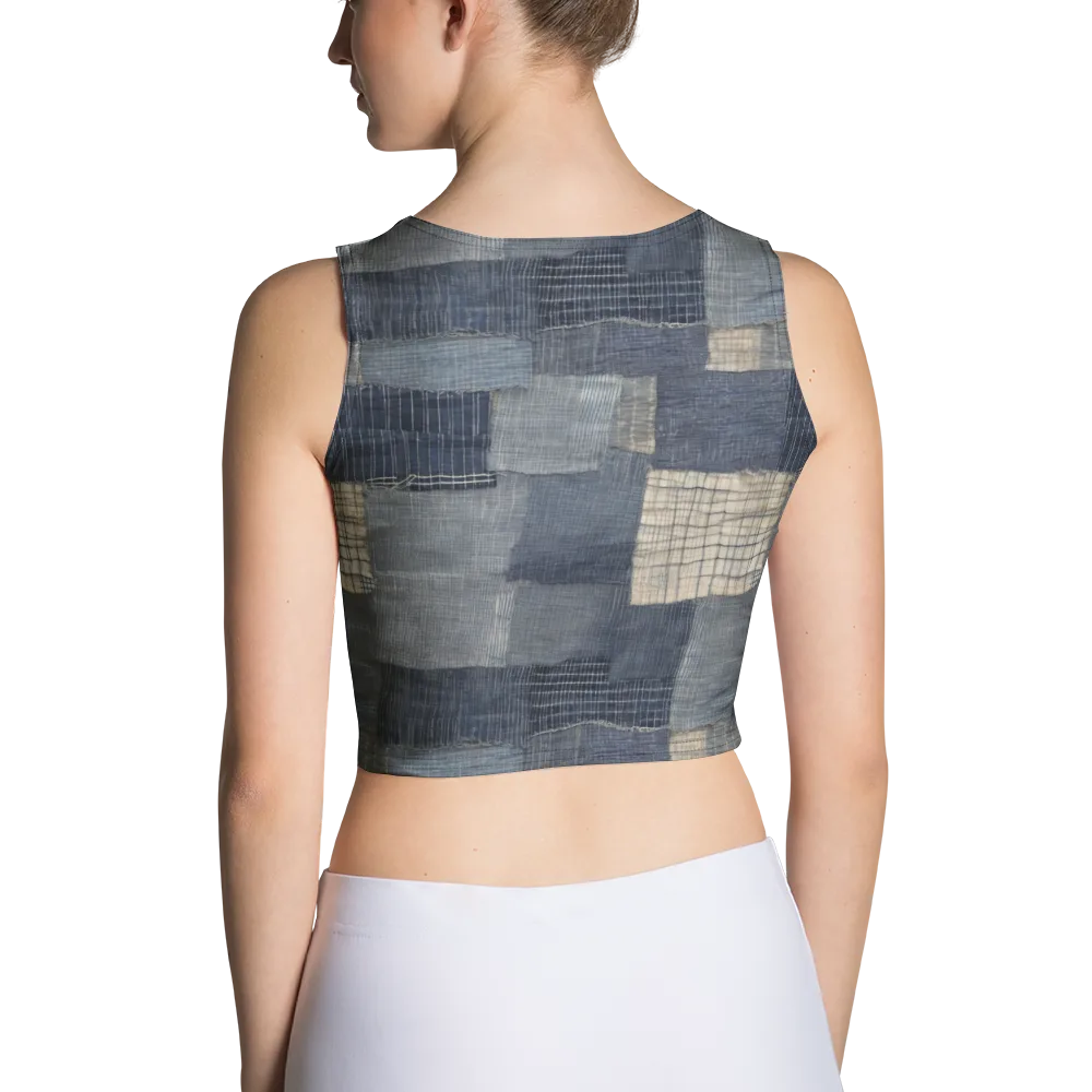 Blue Wabi-sabi on Crop Top — Back