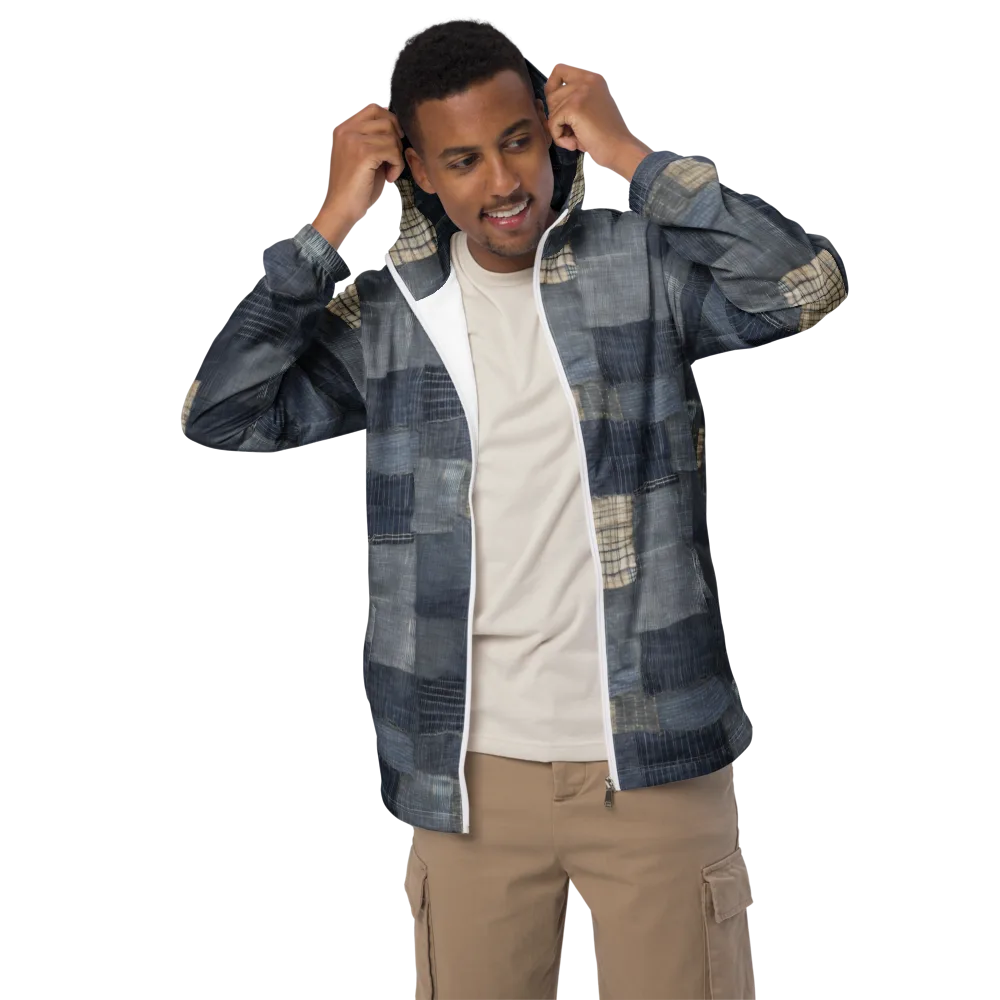 Blue Wabi-sabi on Men's Windbreaker — Front
