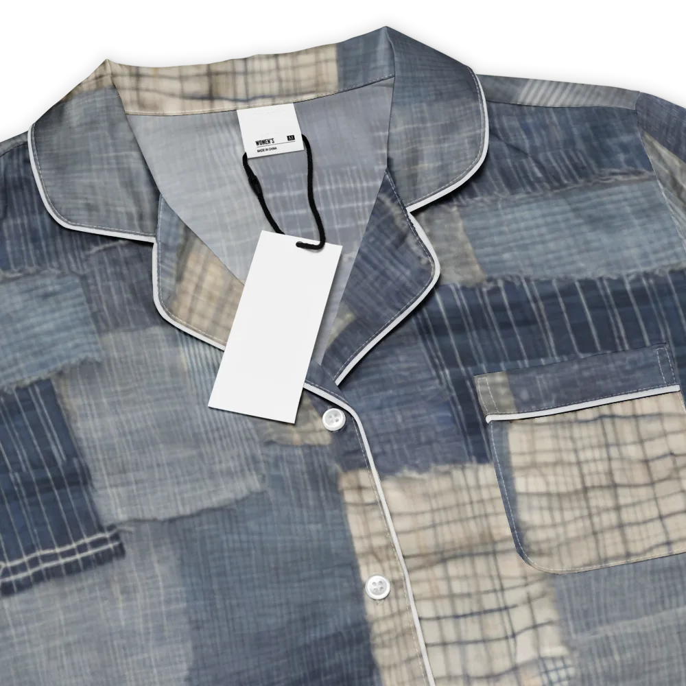 Blue Wabi-sabi on Women's Short Sleeve Pajama Top — Product details