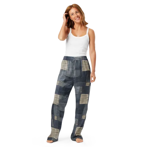Blue Wabi-sabi on a Women's Pajama Pants