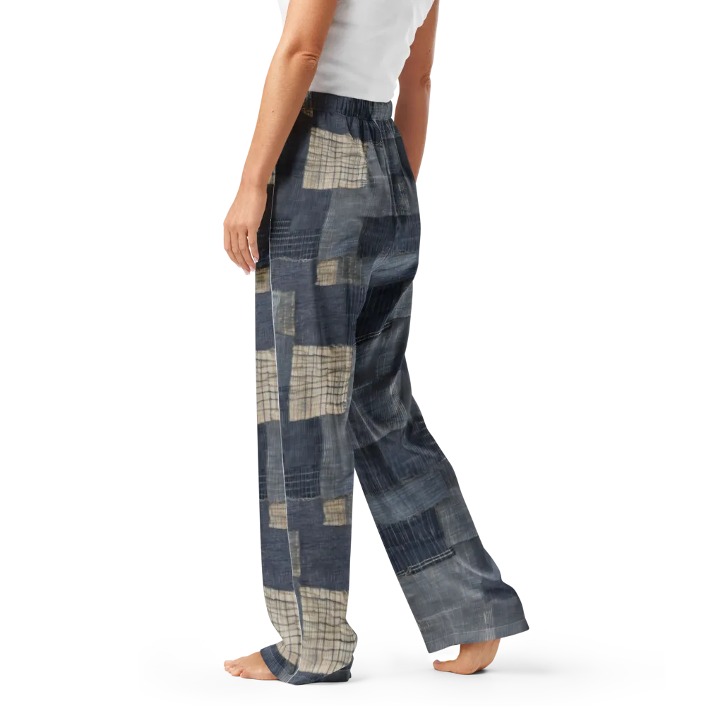 Blue Wabi-sabi on Women's Pajama Pants — Left