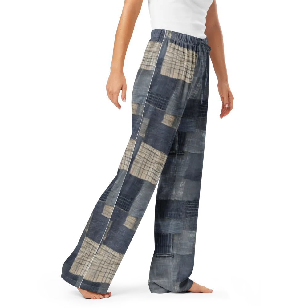 Blue Wabi-sabi on Women's Pajama Pants — Right Front