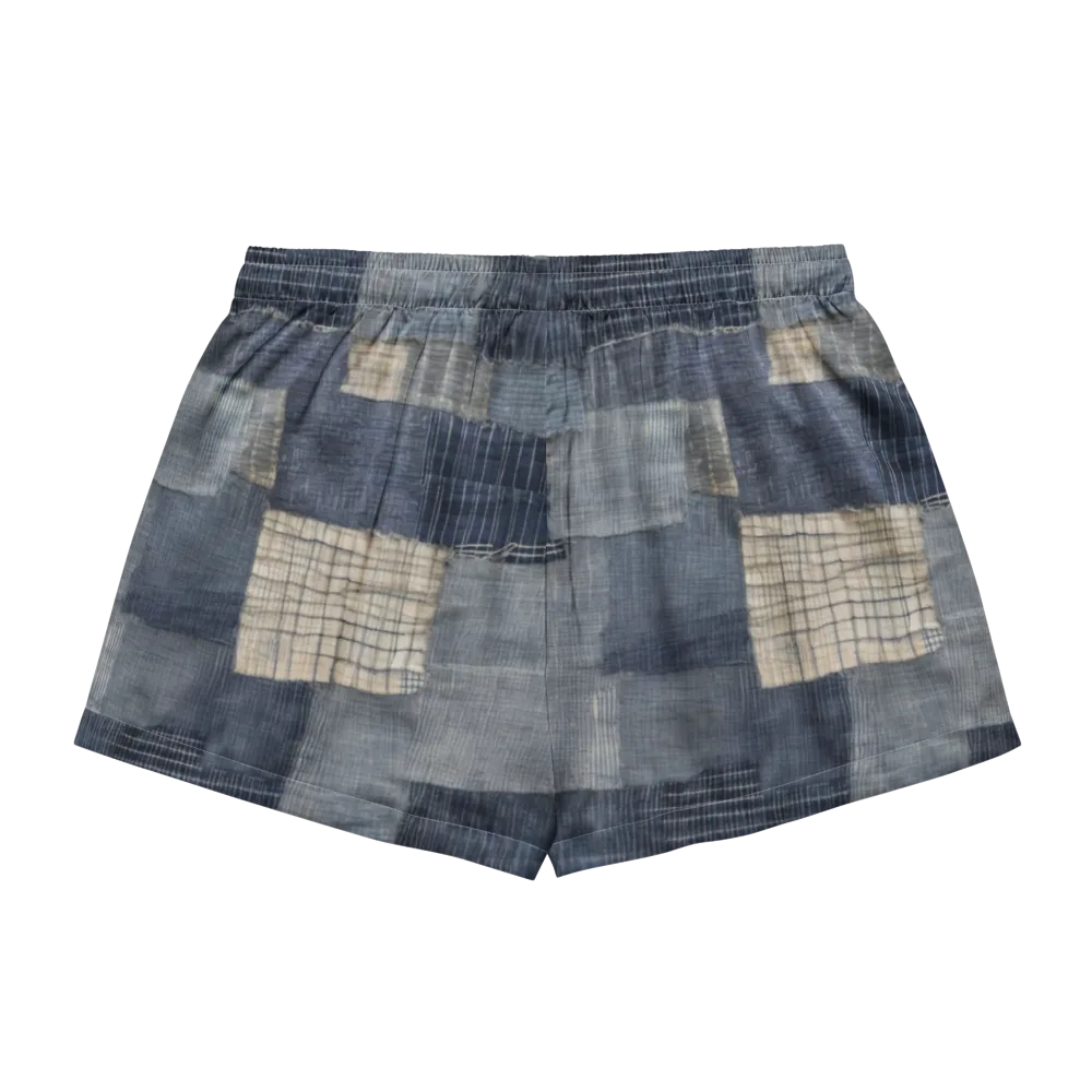 Blue Wabi-sabi on Women's Pajama Shorts — Back