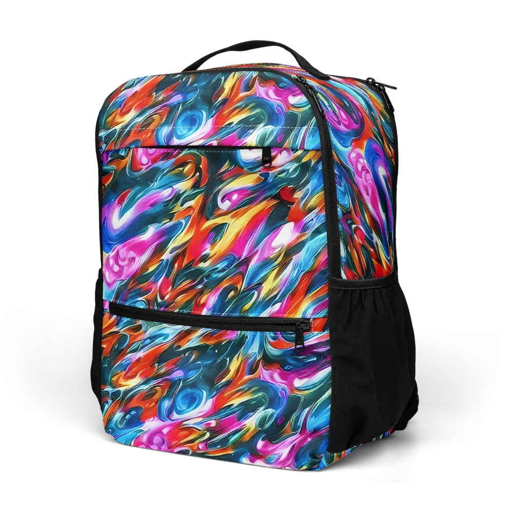 Firelight Frenzy on Utility Backpack — Left Front