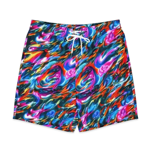 Firelight Frenzy on a Men's Board Shorts