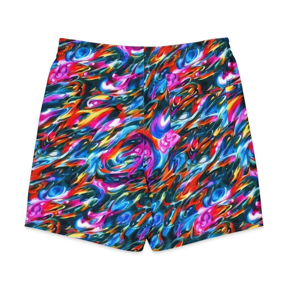 Firelight Frenzy on Men's Board Shorts — Back