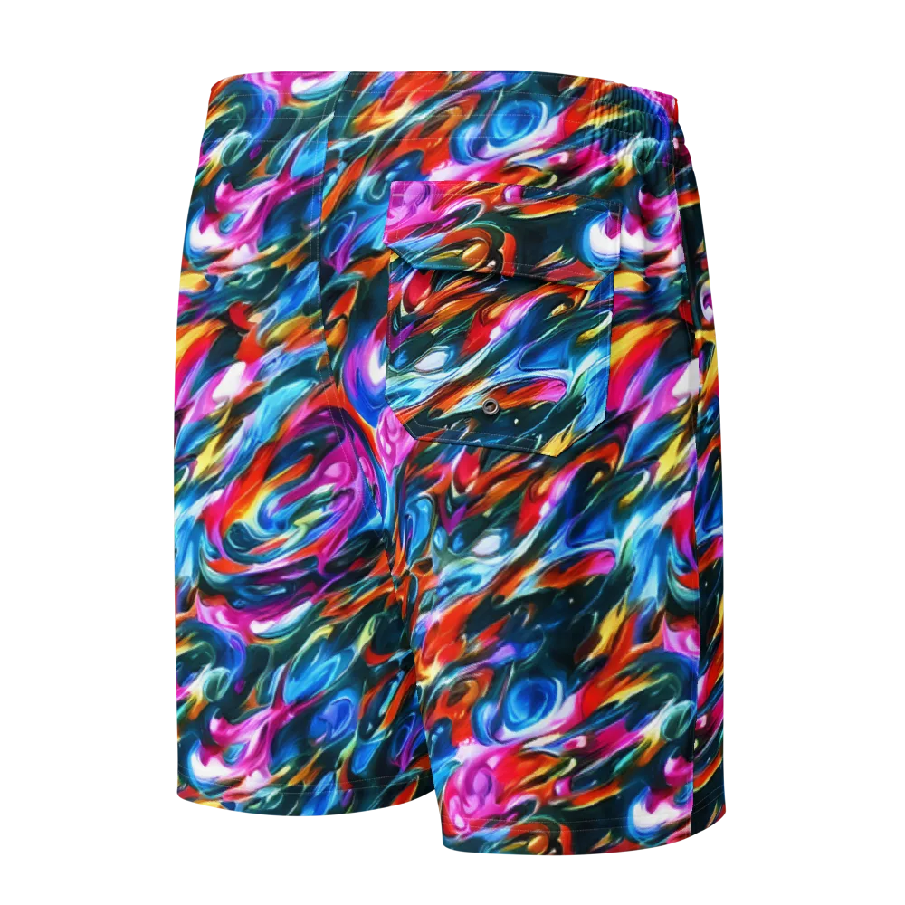 Firelight Frenzy on Men's Board Shorts — Back