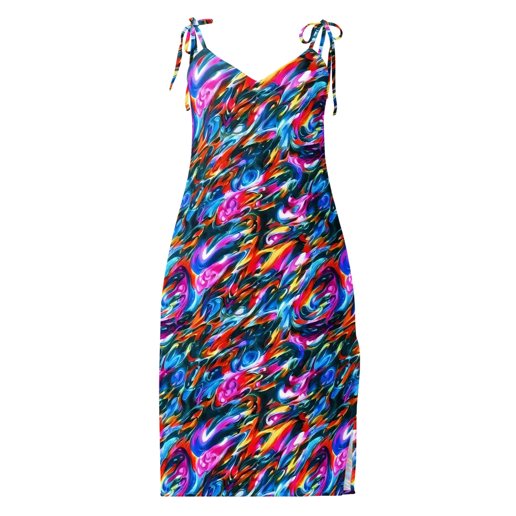 Firelight Frenzy on Slip Dress — Front