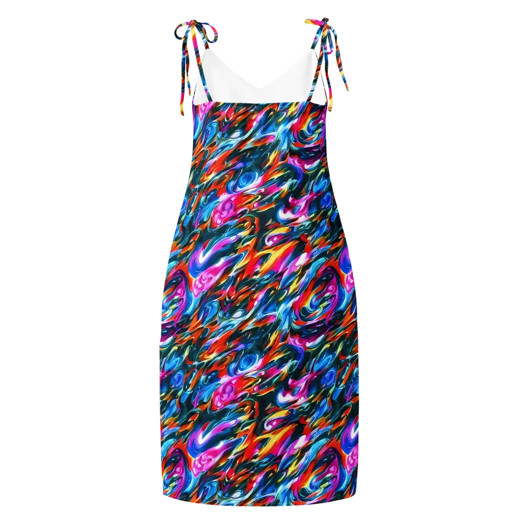 Firelight Frenzy on Slip Dress — Back