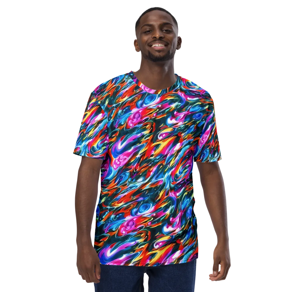 Firelight Frenzy on Men's Crew Neck T-Shirt — Front