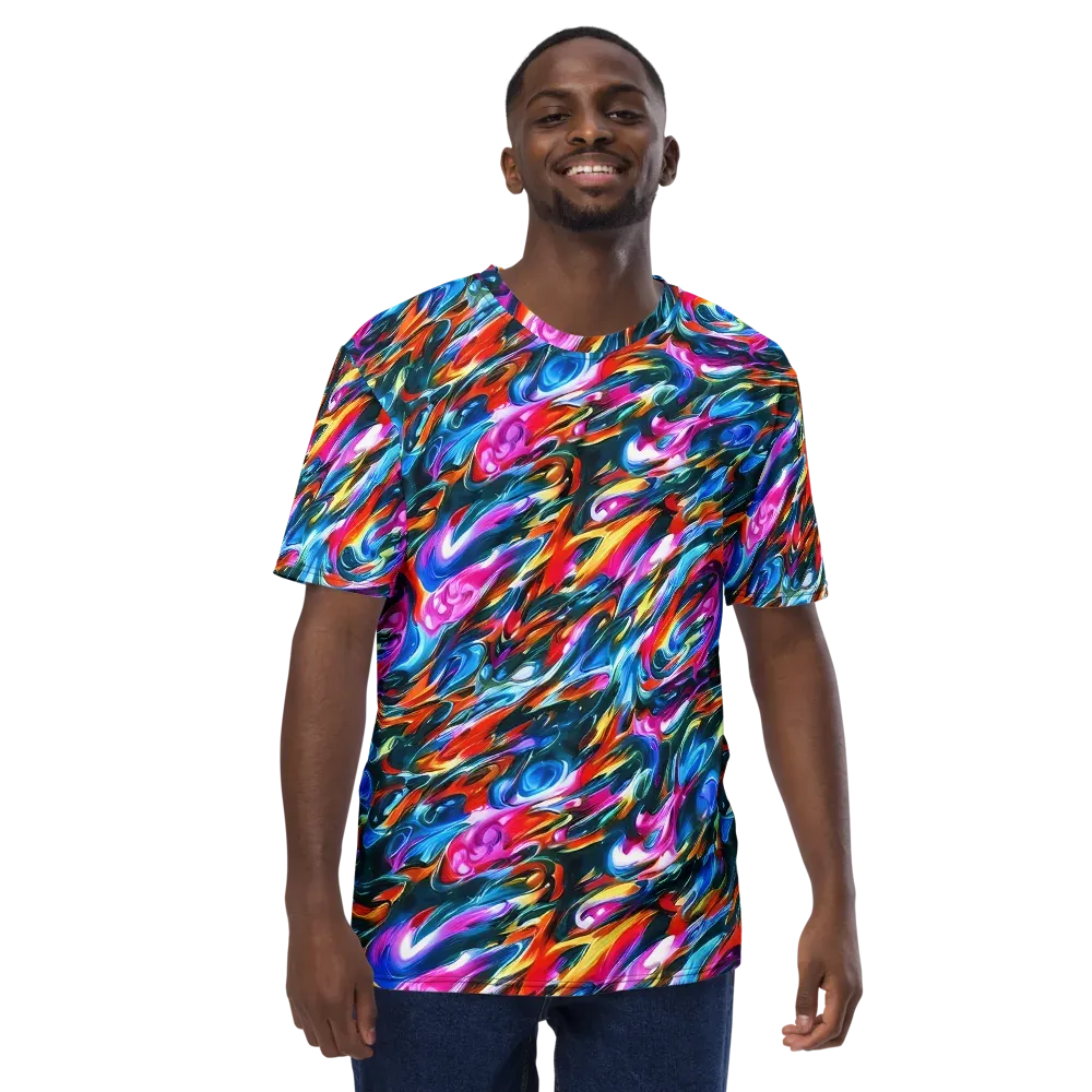 Firelight Frenzy on Men's Crew Neck T-Shirt — Front