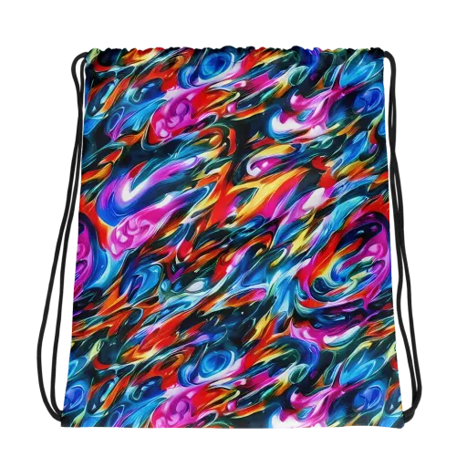 Firelight Frenzy on a Drawstring Bag
