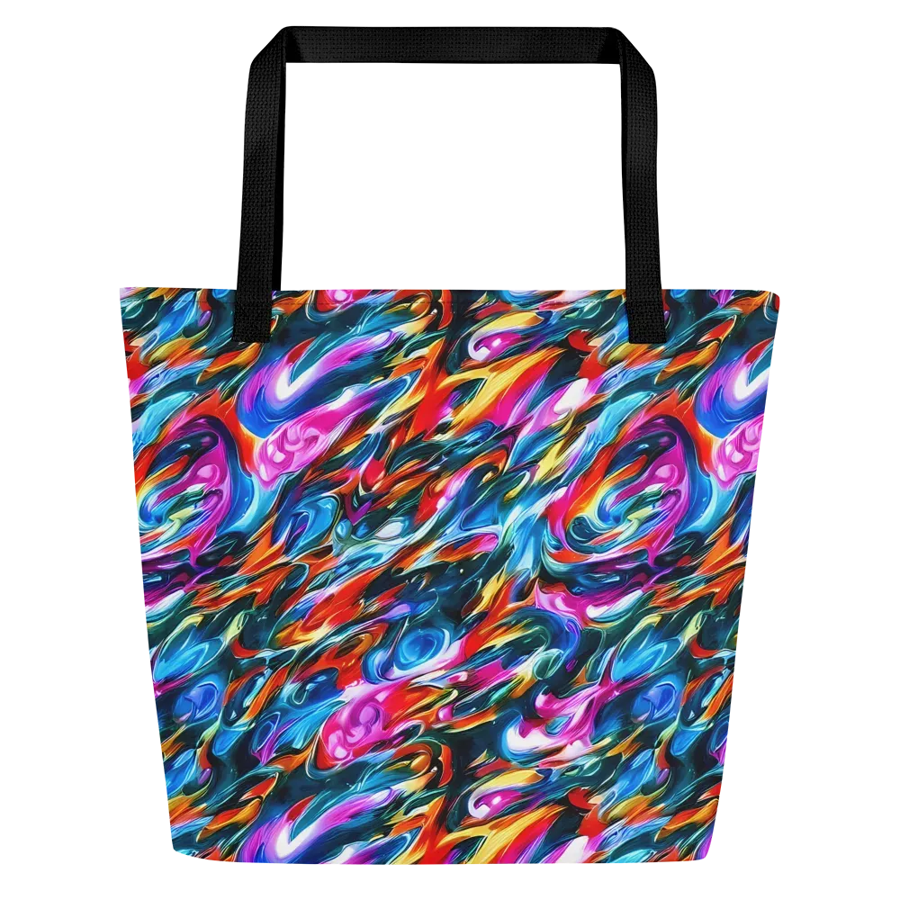 Firelight Frenzy on Large Tote Bag W/ Pocket — Front