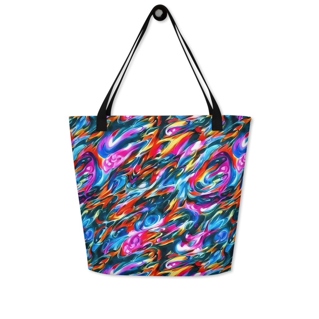 Firelight Frenzy on Large Tote Bag W/ Pocket — Front