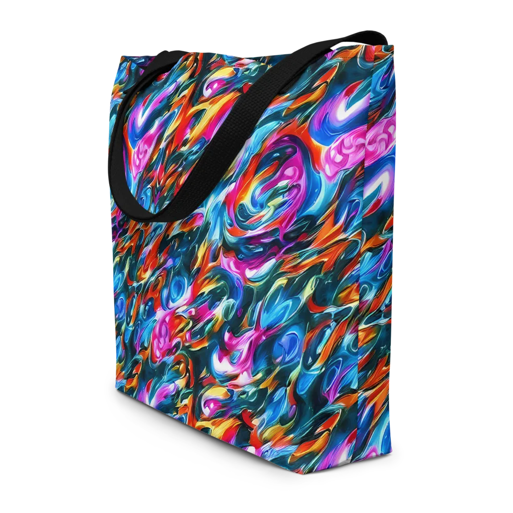 Firelight Frenzy on Large Tote Bag W/ Pocket — Front