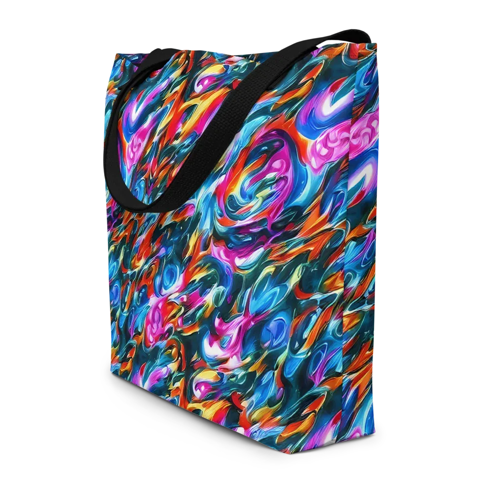 Firelight Frenzy on Large Tote Bag W/ Pocket — Front
