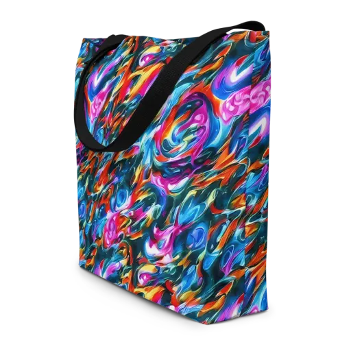 Firelight Frenzy on a Large Tote Bag W/ Pocket