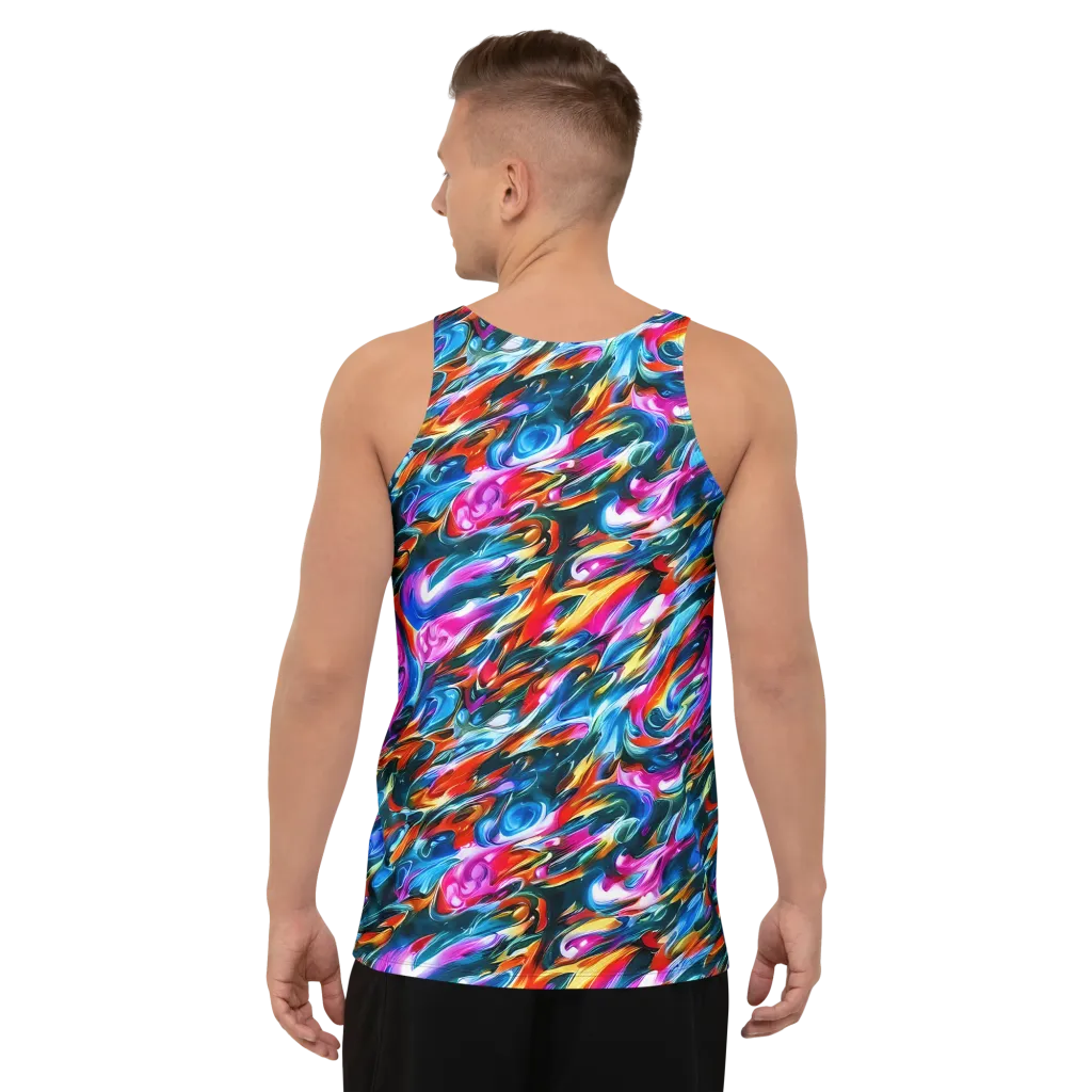 Firelight Frenzy on Men's Tank Top — Back