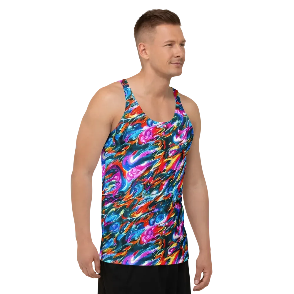 Firelight Frenzy on Men's Tank Top — Right Front
