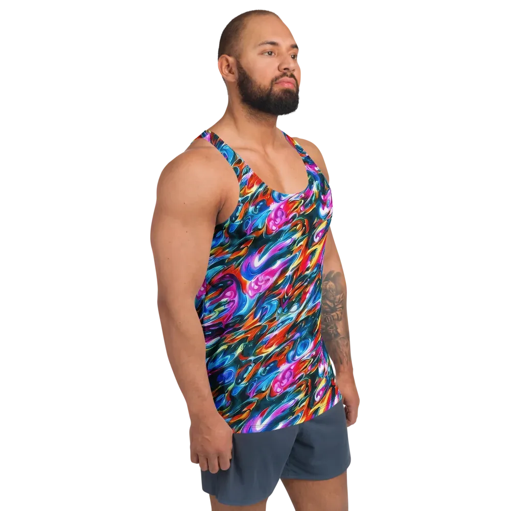 Firelight Frenzy on Men's Tank Top — Right Front