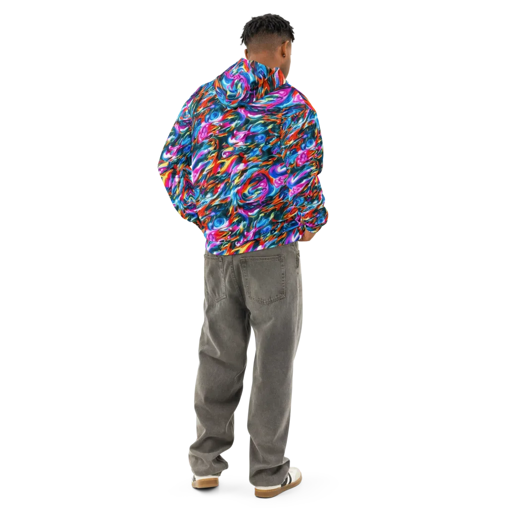 Firelight Frenzy on Cotton Hoodie — Back