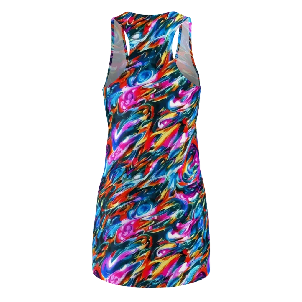 Firelight Frenzy on Racerback Dress — Back