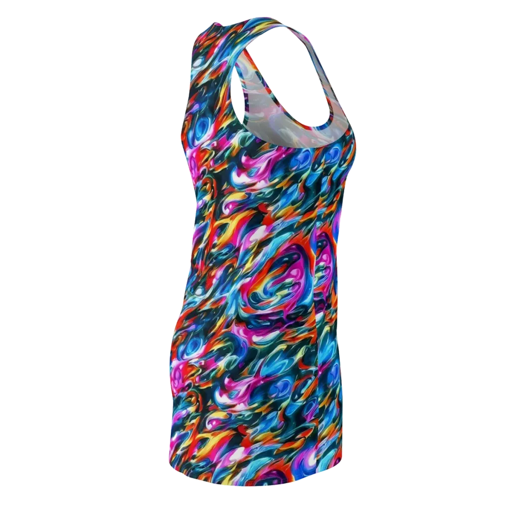 Firelight Frenzy on Racerback Dress — Back Side