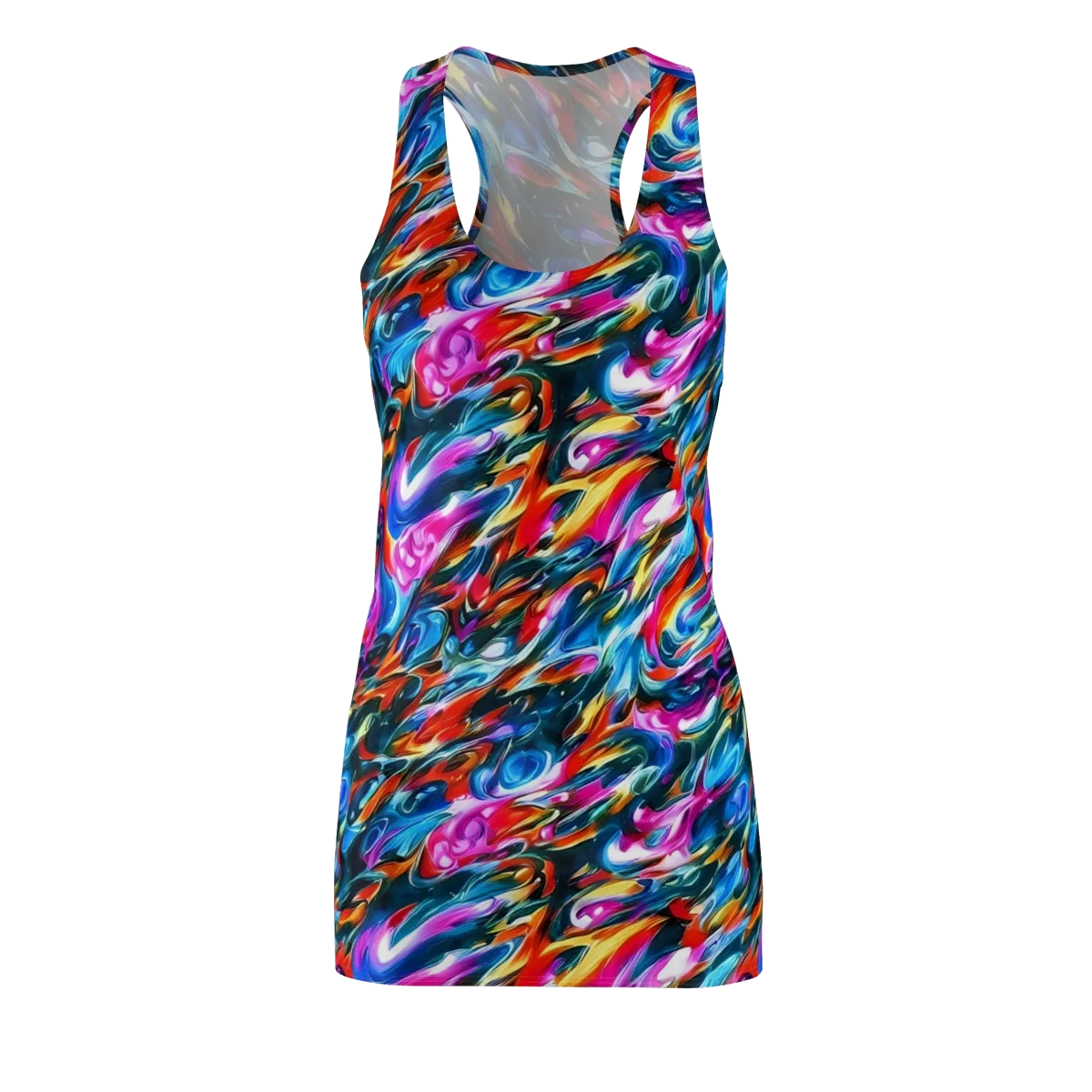 Firelight Frenzy on Racerback Dress — Front