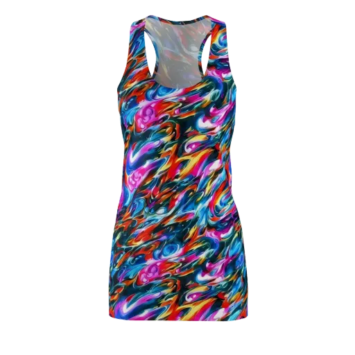 Firelight Frenzy on a Racerback Dress