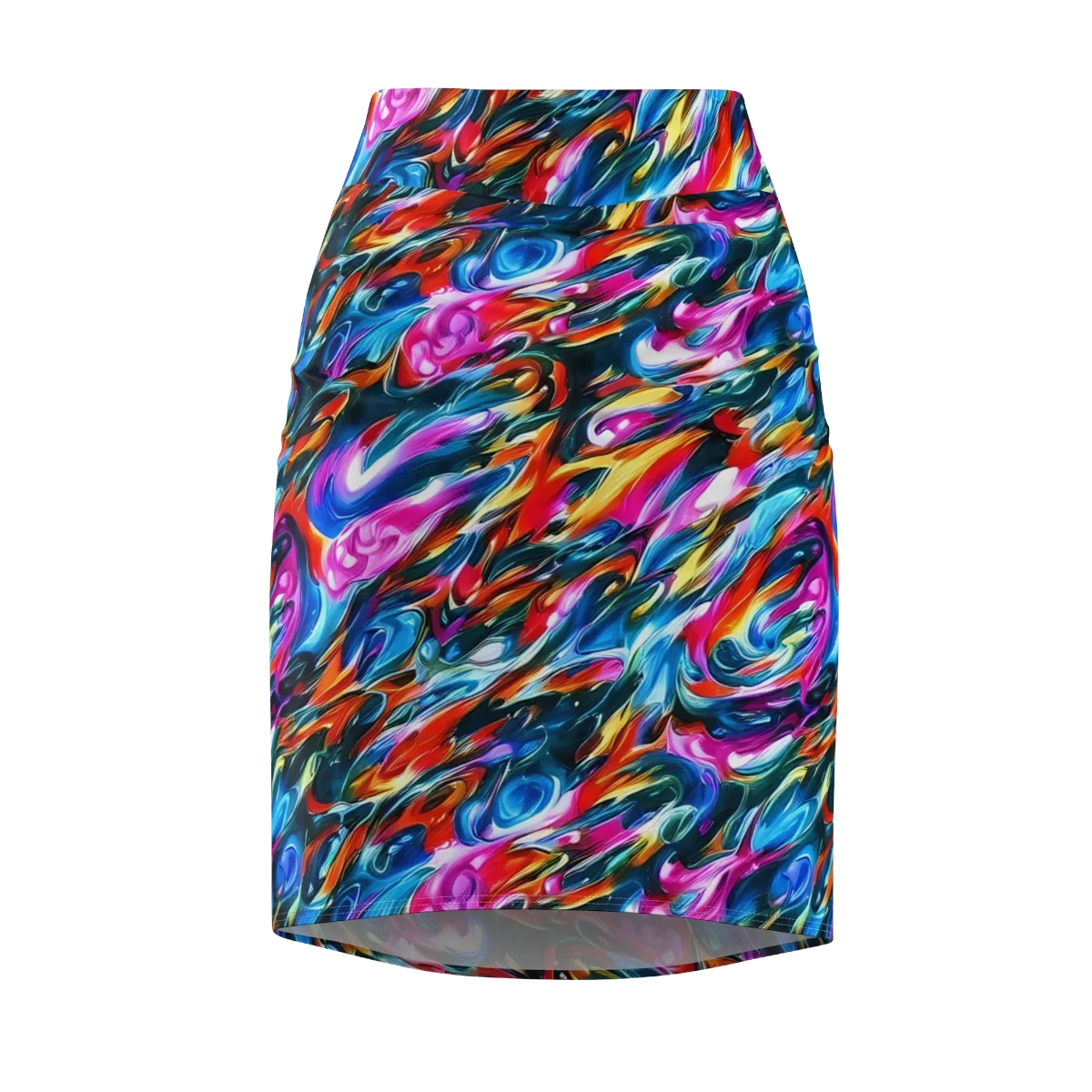 Firelight Frenzy on Pencil Skirt — Front