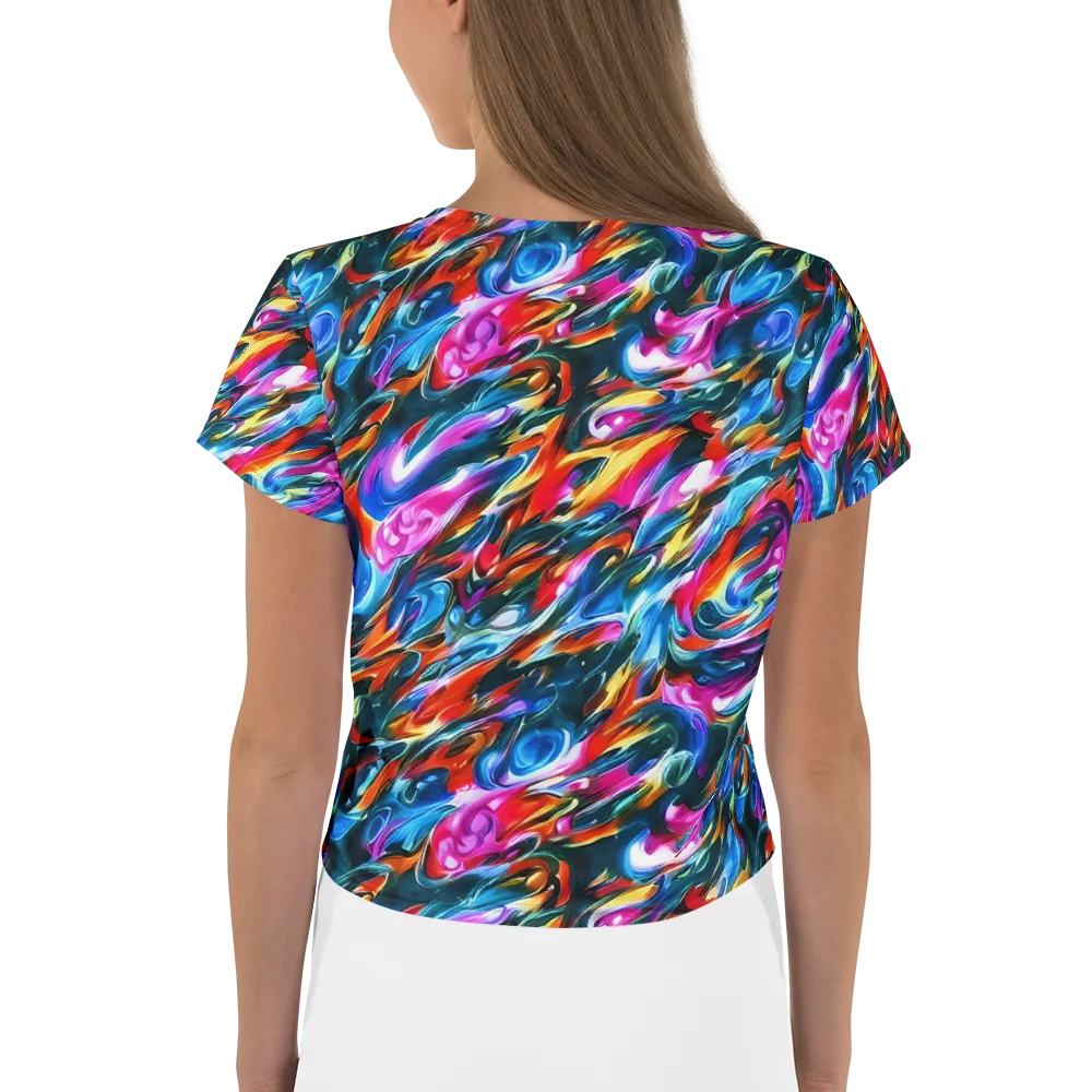 Firelight Frenzy on Crop Tee — Back