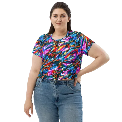 Firelight Frenzy on a Crop Tee
