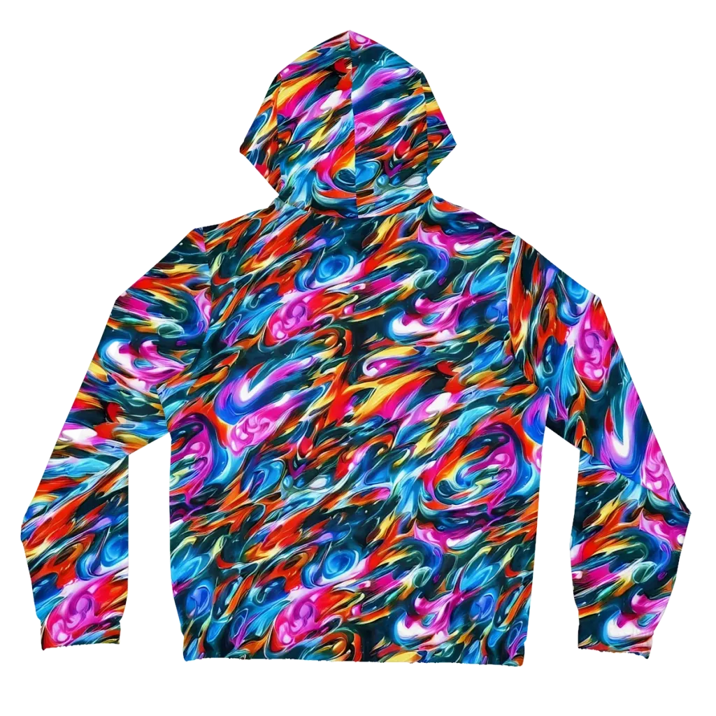 Firelight Frenzy on Women's Full-Zip Hoodie — Back