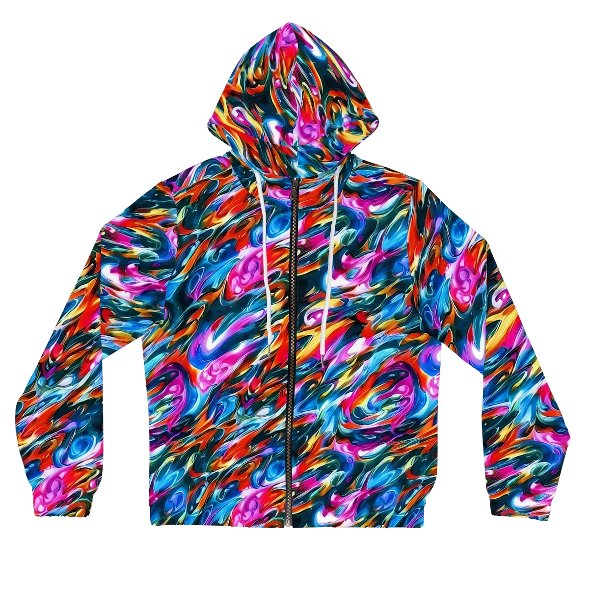 Firelight Frenzy on Women's Full-Zip Hoodie — Front