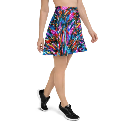 Firelight Frenzy on a Skater Skirt