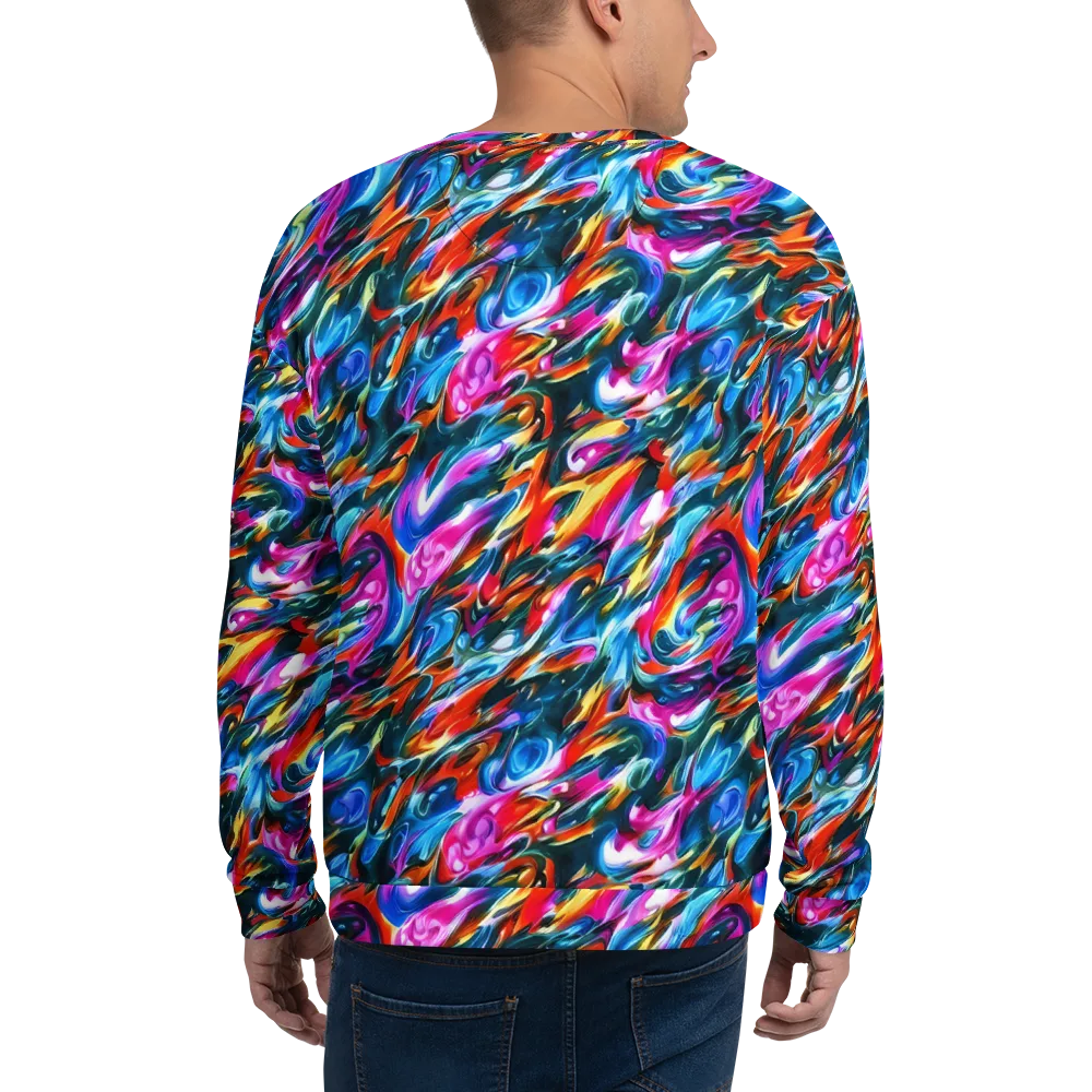 Firelight Frenzy on Sweatshirt — Back