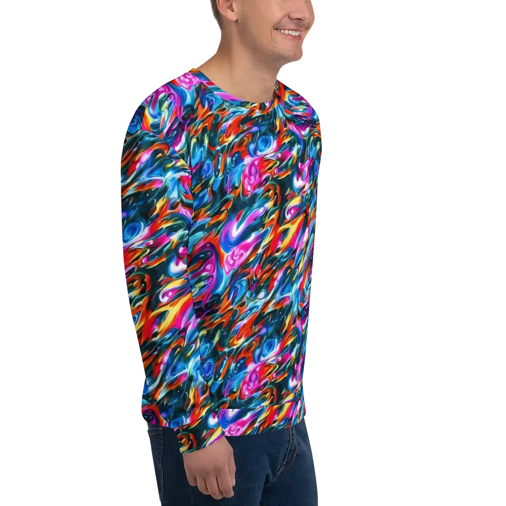 Firelight Frenzy on Sweatshirt — Right Front