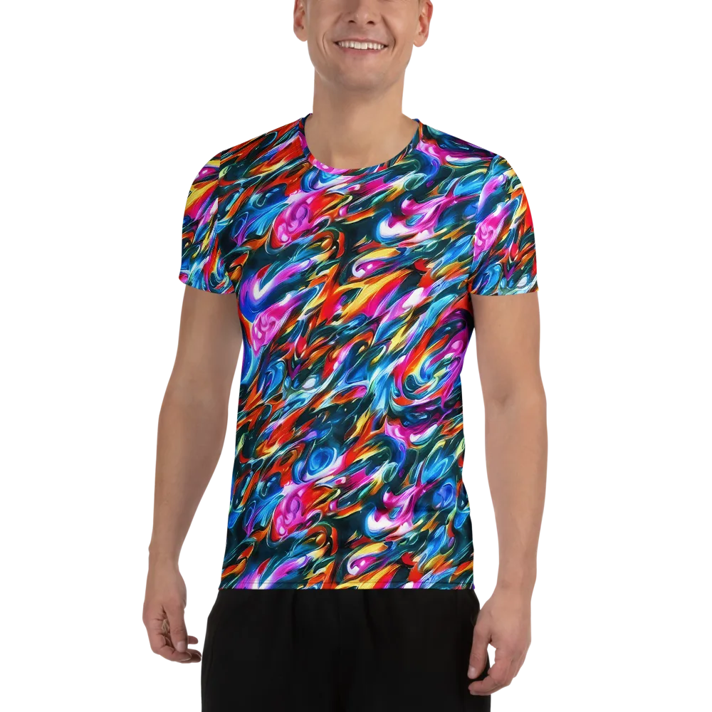 Firelight Frenzy on Men's Athletic T-Shirt — Front