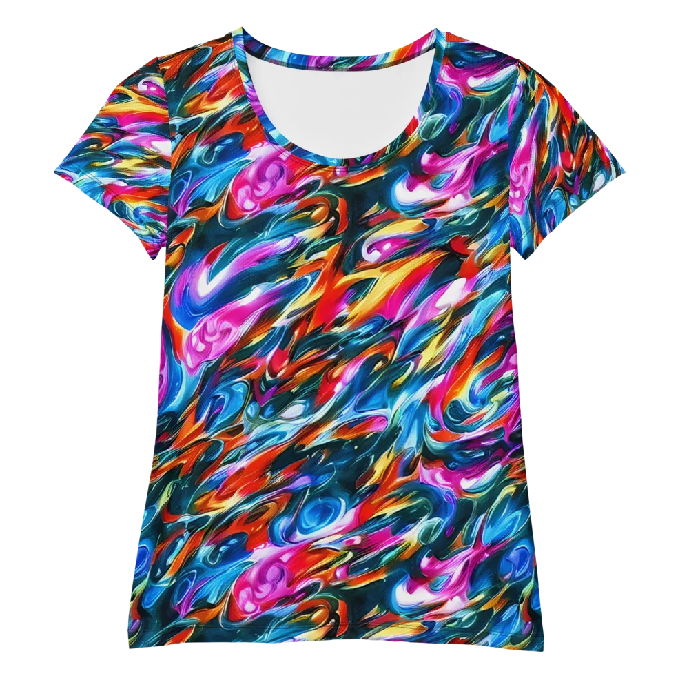 Firelight Frenzy on Women's Athletic T-Shirt — Front