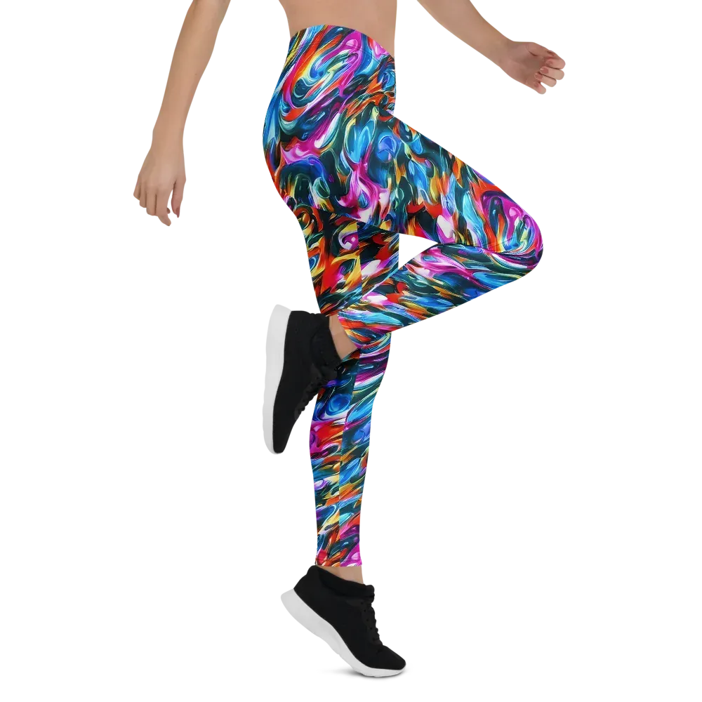 Firelight Frenzy on Leggings — Right