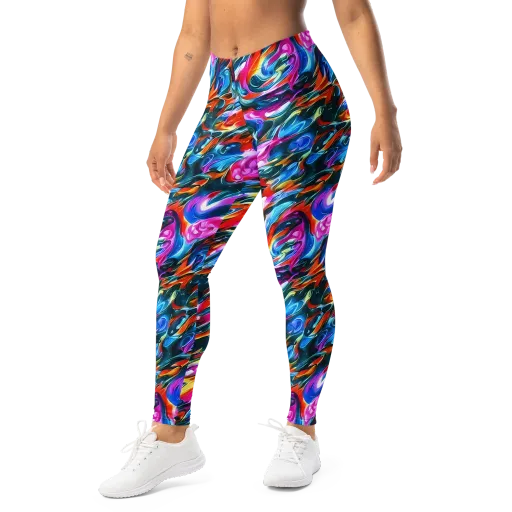 Firelight Frenzy on a Leggings