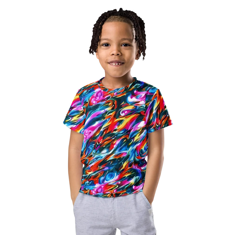 Firelight Frenzy on Kids Crew Neck T-Shirt — Front