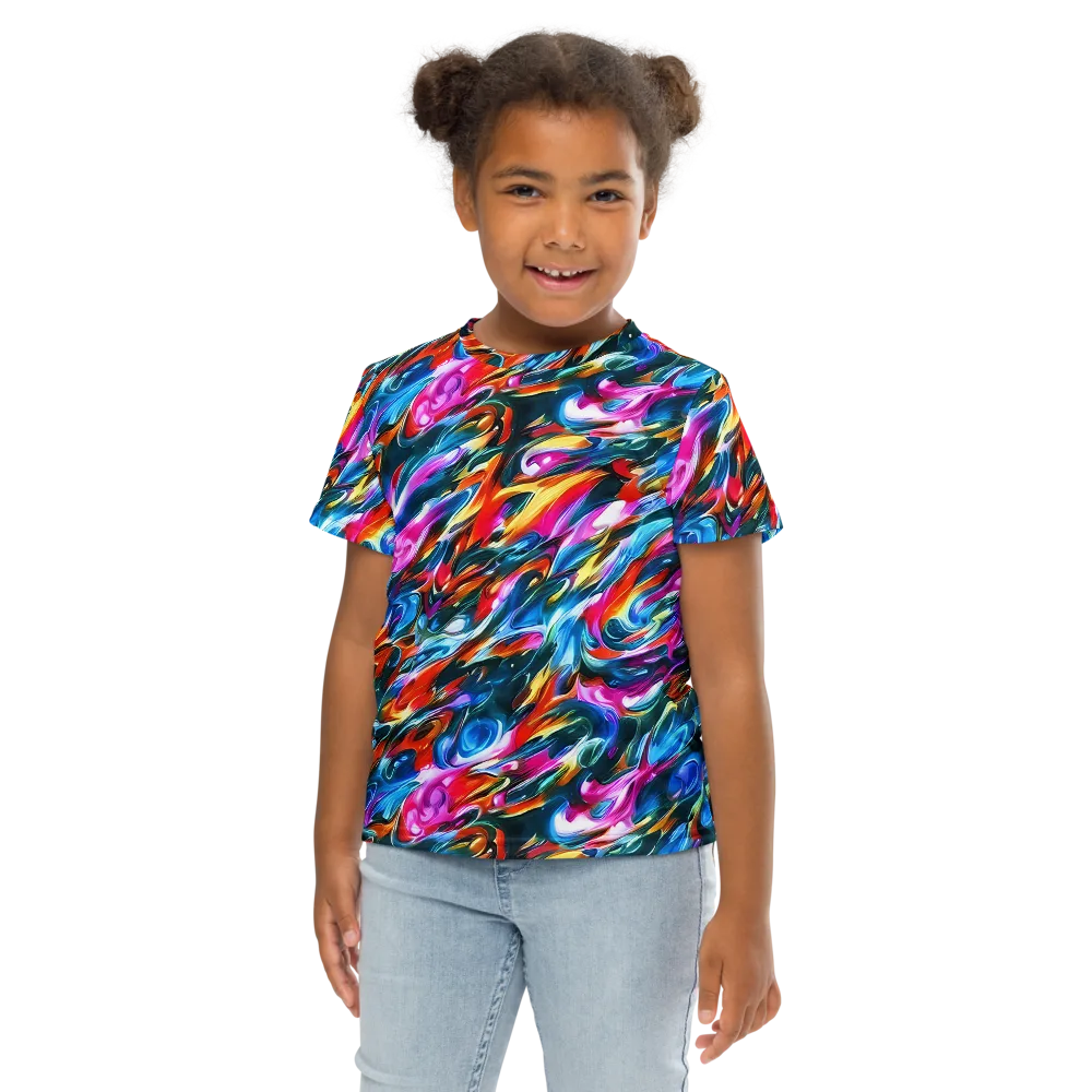Firelight Frenzy on Kids Crew Neck T-Shirt — Front