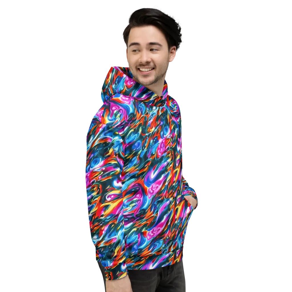Firelight Frenzy on Hoodie — Right
