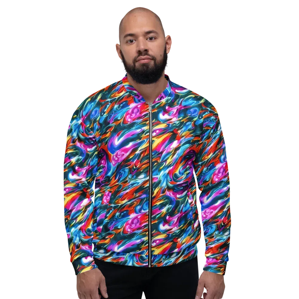 Firelight Frenzy on Bomber Jacket — Front