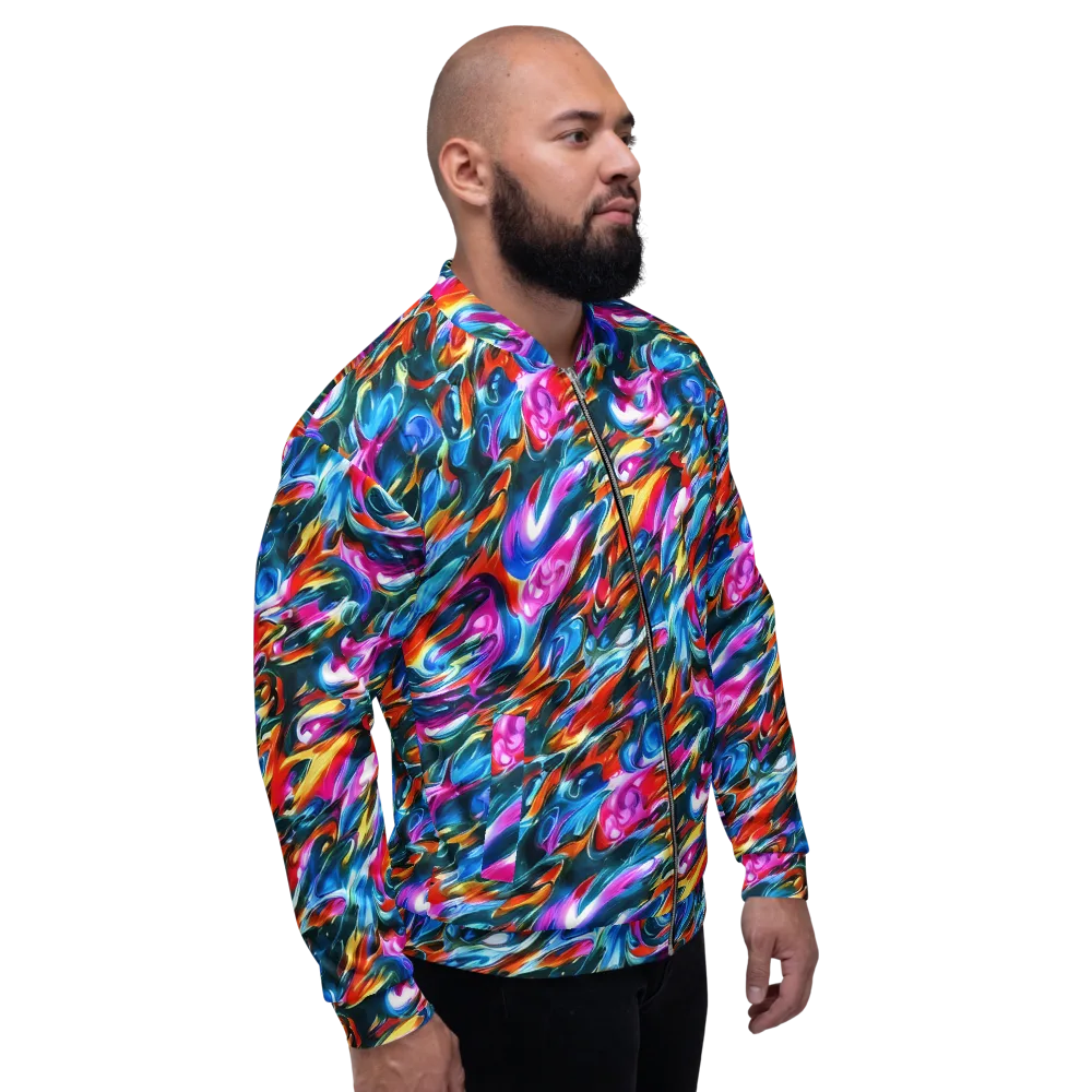 Firelight Frenzy on Bomber Jacket — Right