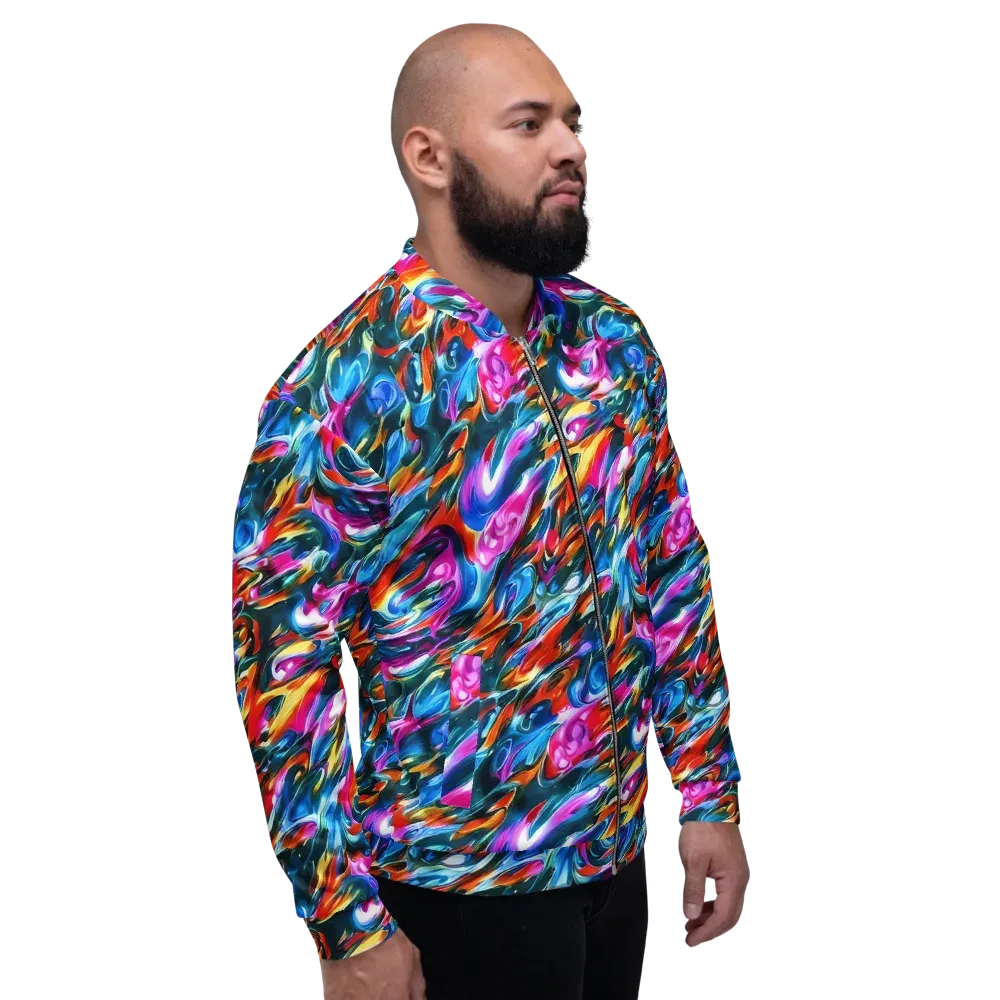 Firelight Frenzy on Bomber Jacket — Right