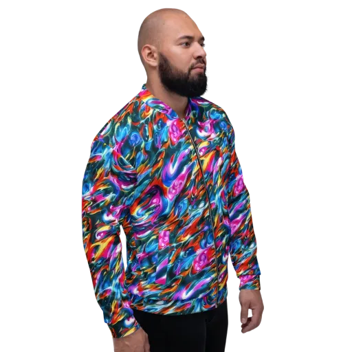Firelight Frenzy on a Bomber Jacket