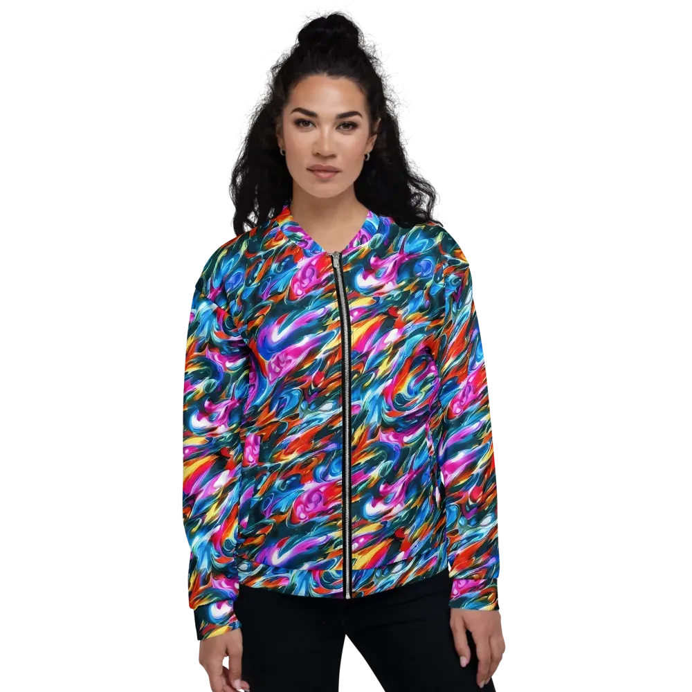 Firelight Frenzy on Bomber Jacket — Front